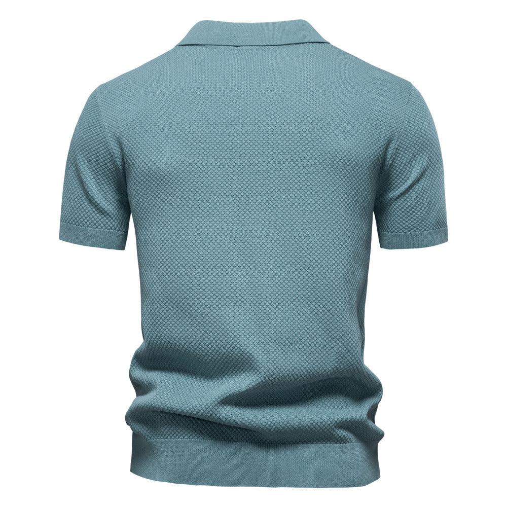 Men's Business Seagull Collar Wool Polo Shirt
